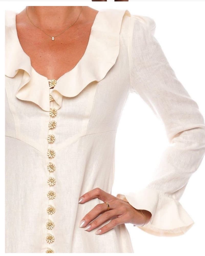 Zimmerman White Ruffle Maxi Dress - Image 2