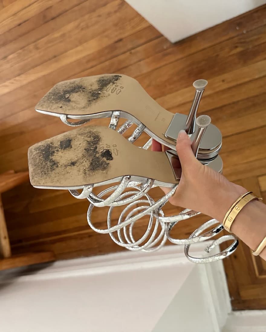 Cult Gaia Silver Kacey Sandals - Image 5