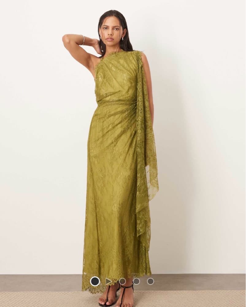 ARRANGE backless lace draped maxi dress  - Image 4