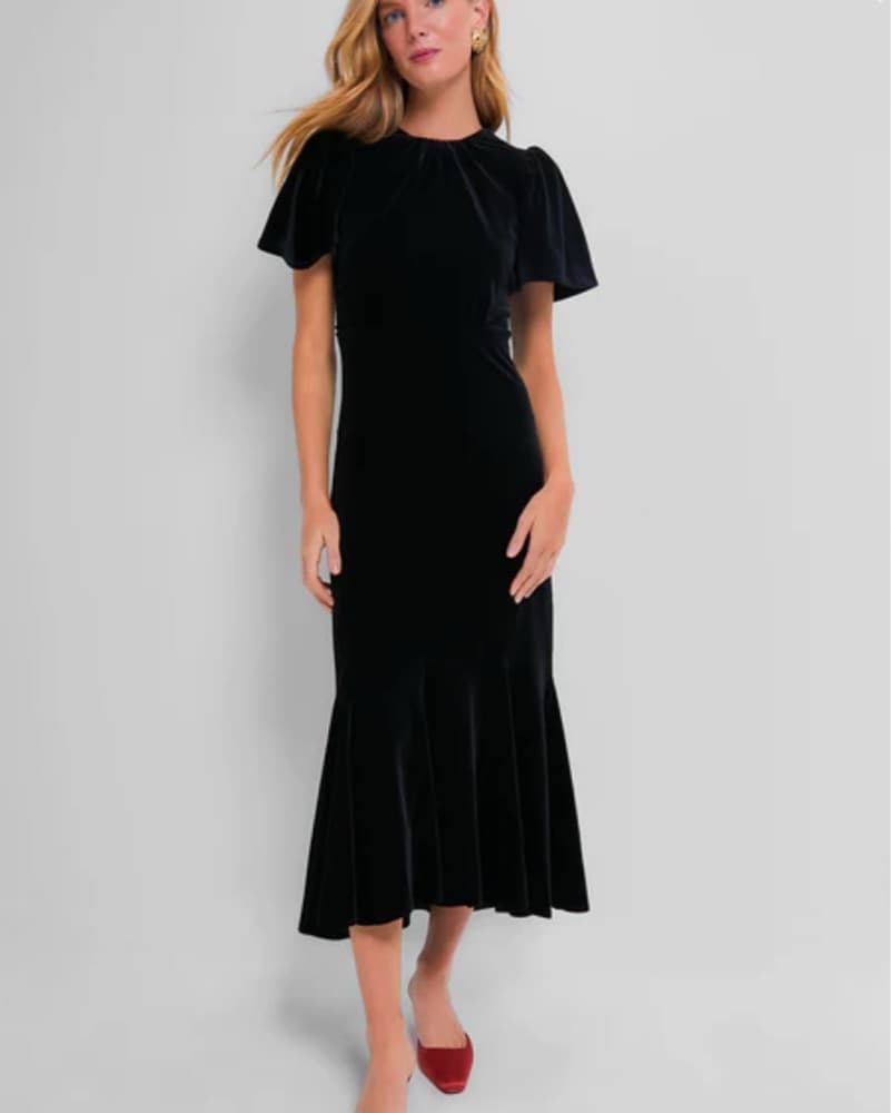 Black Velvet Dress - Image 1