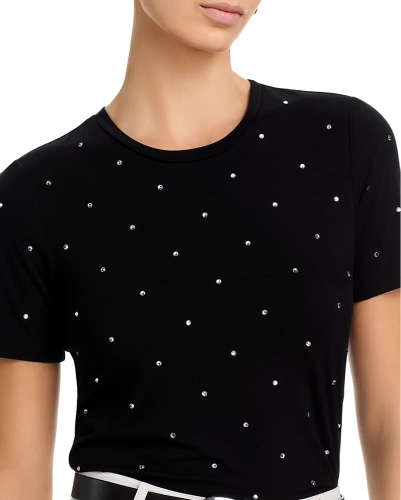 L’Agence Embellishe Black Tee - Image 4