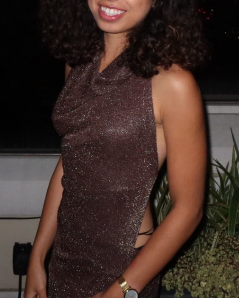 zara sparkly long open back dress - Image 4