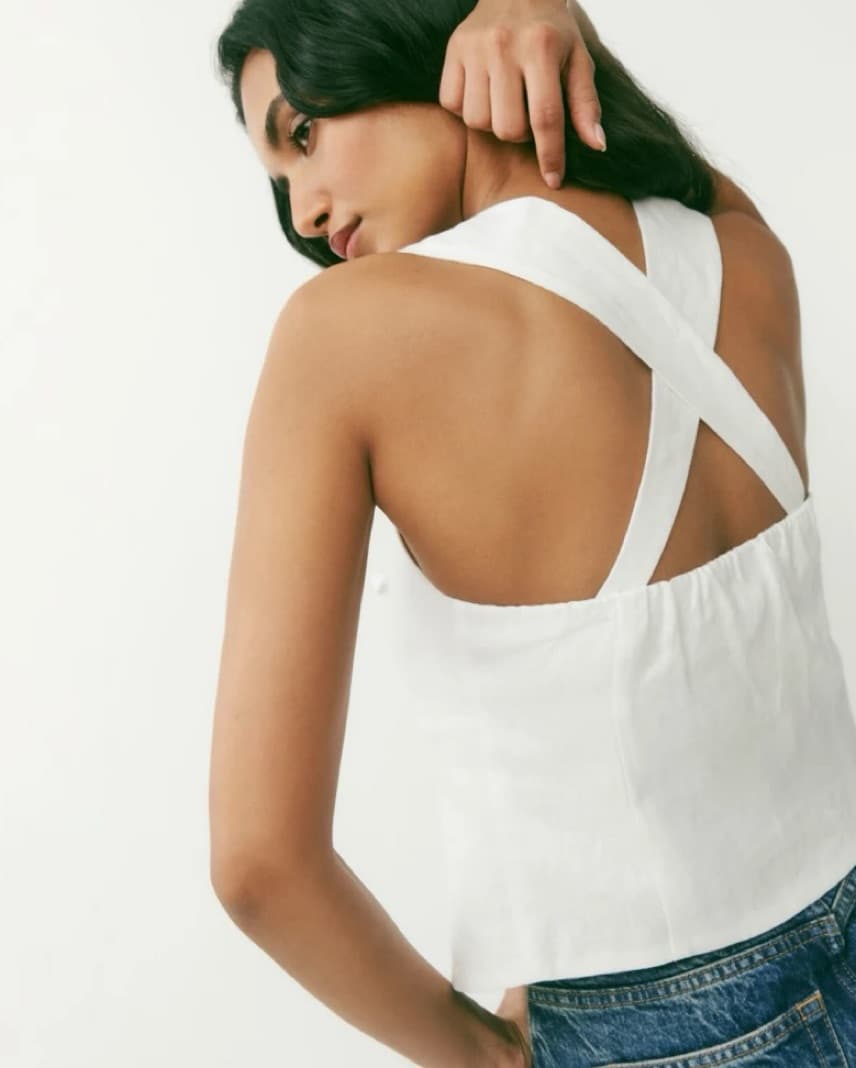 Reformation Azalea Linen Top - Image 2