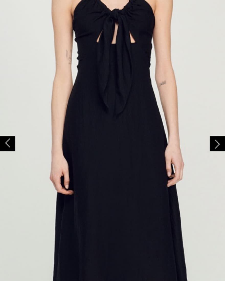Sandro Tied Backless Dress - Image 5