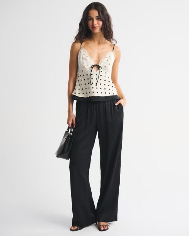A&F Polka Dot and Lace Tank Top - Image 2