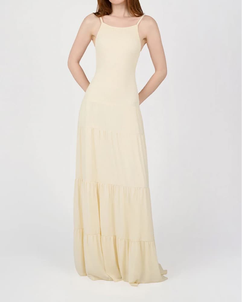 Smocked Drop Waist Maxi Dress - Image 2