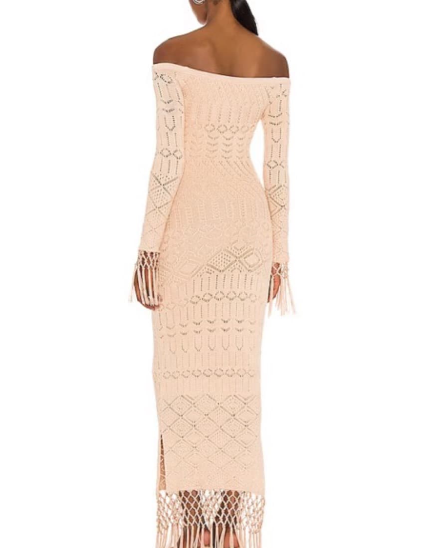 House Of Harlow Beige Fringe Dress  - Image 2
