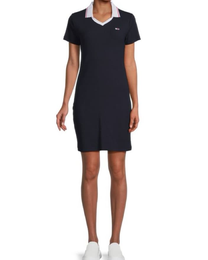 Classic Navy Polo Dress - Image 1