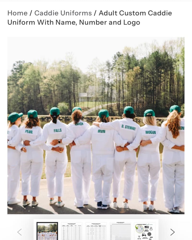 Chic Caddie Uniform with Customizable Details - Image 1