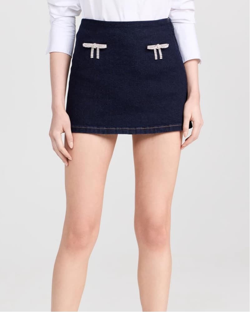 Retrofete Palmer Denim Mini Skirt  - Image 2