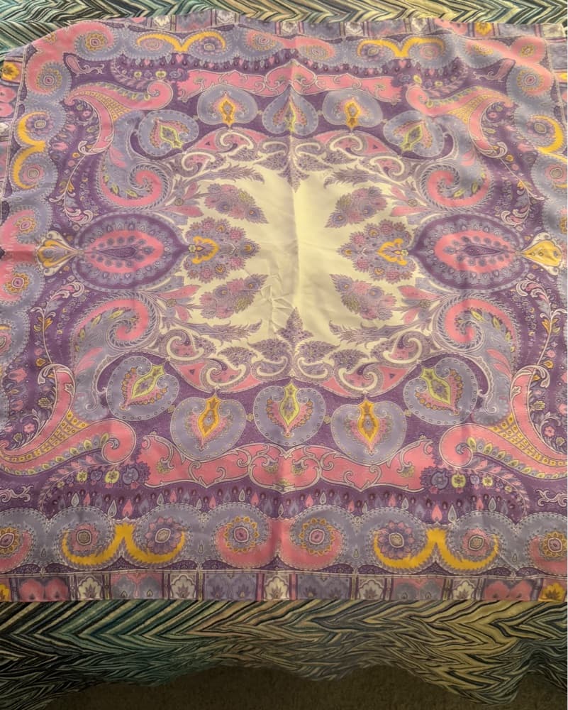 Etro Purple Paisley Scarf - Image 4