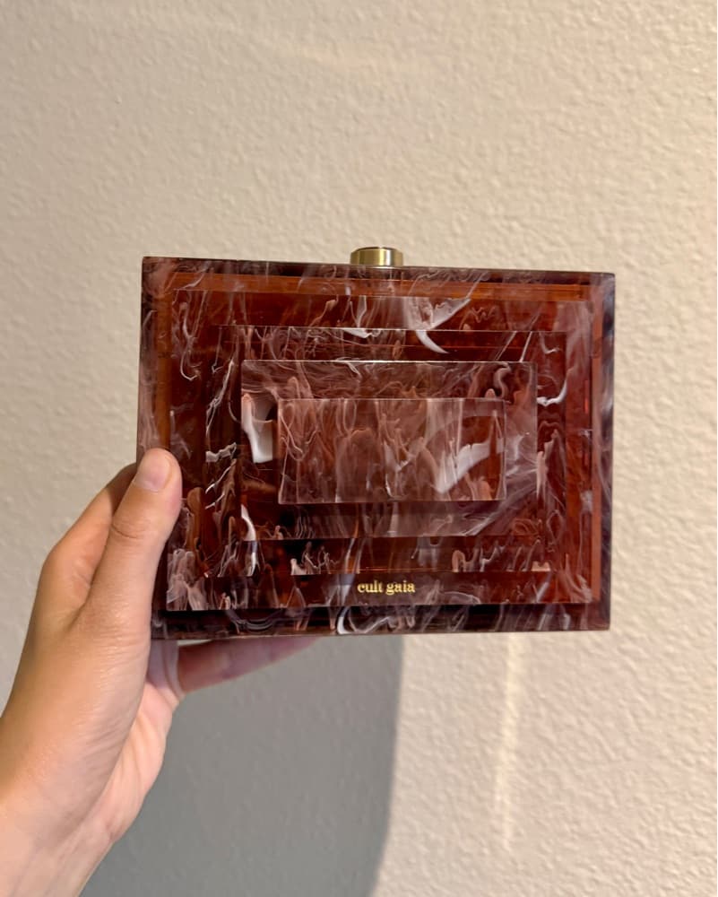 Cult Gaia Marbled Art Deco Clutch - Image 3
