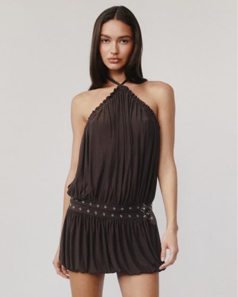 With Jean Brown Magnol Dress - Image 2