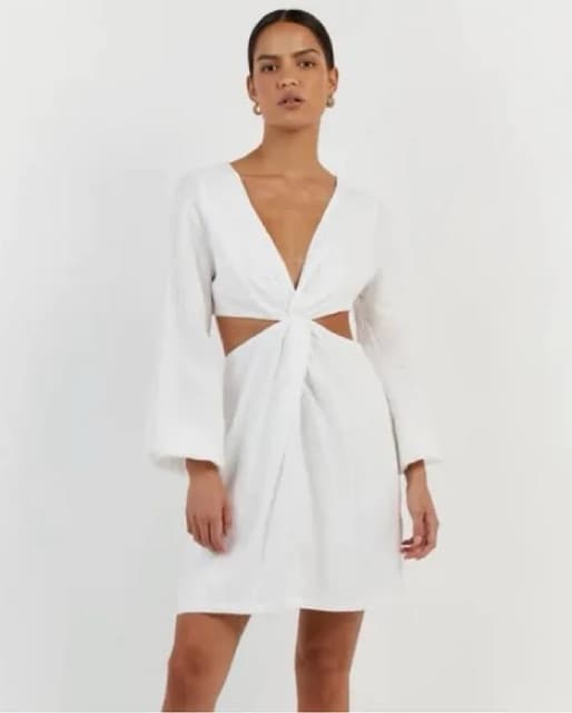 Dissh White Cutout Dress - Image 1