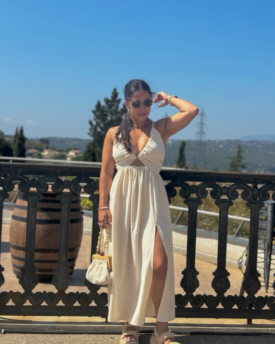 Backless Criss Cross Midi Dress - Image 2