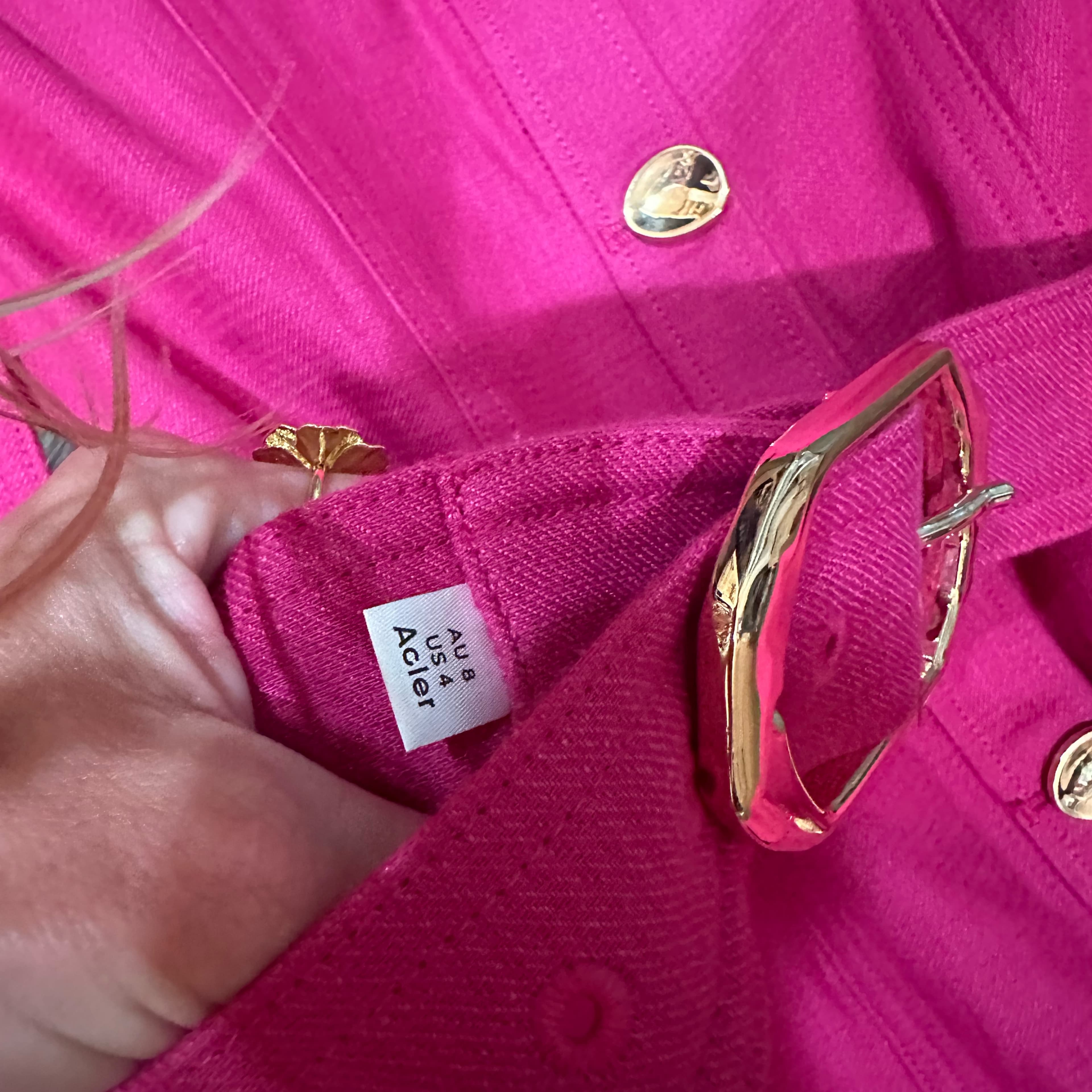 Acler Pink Mini Dress Us4 - Image 5