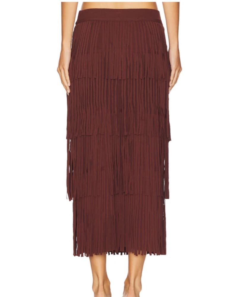 Simon Miller Tiered Fringe Skirt - Image 5