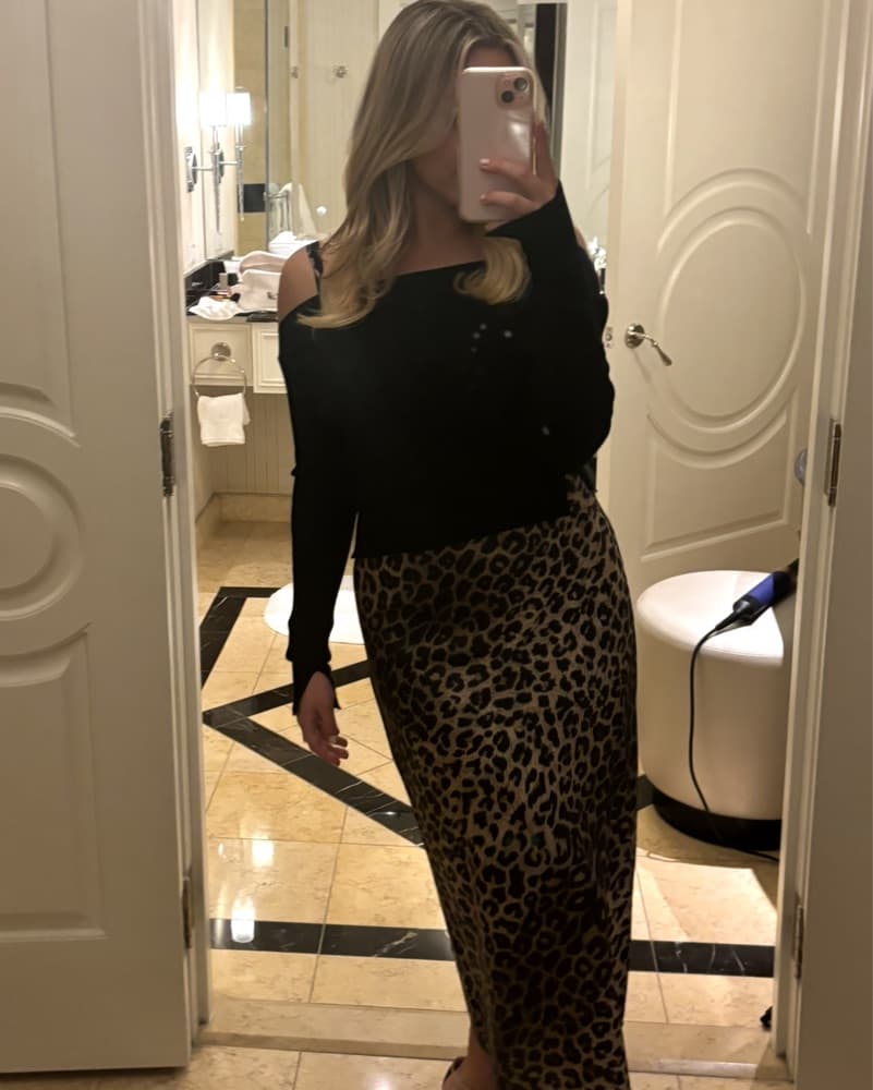 All  Saints Leopard Dress With Sweater - Image 2