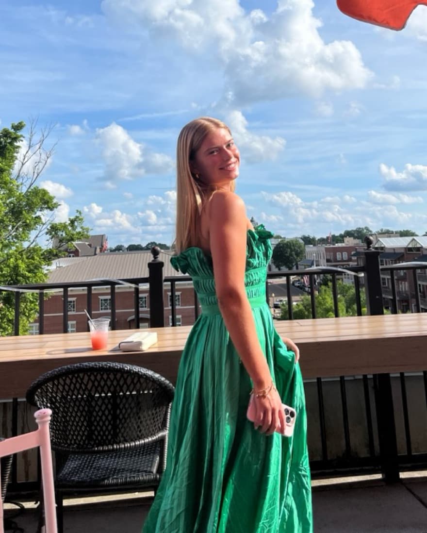 AMUR Green Maxi Dress - Image 2