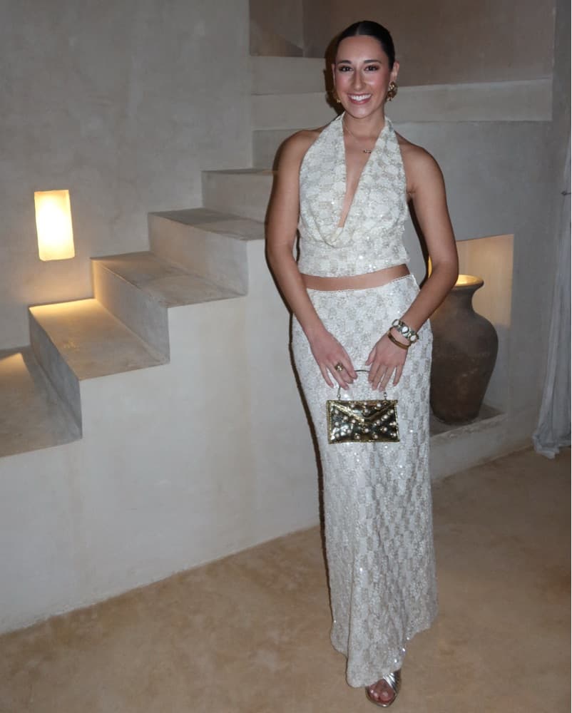 White Sequin Two Piece Set - Image 3