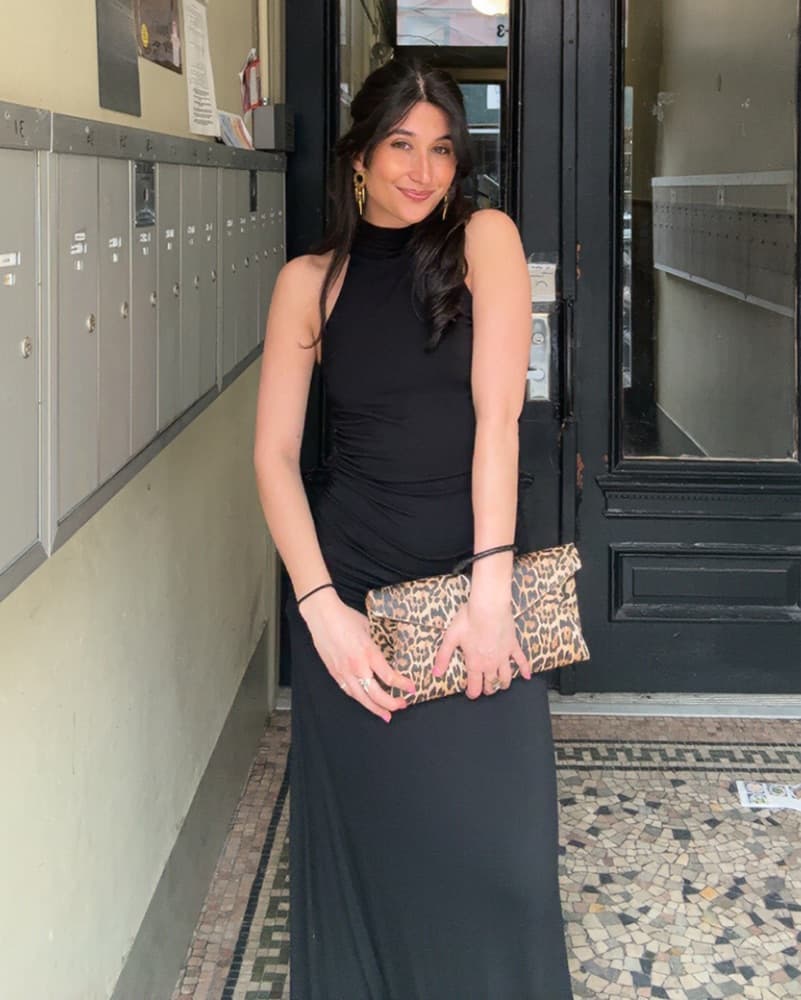 Black High Neck Maxi Dress - Image 2