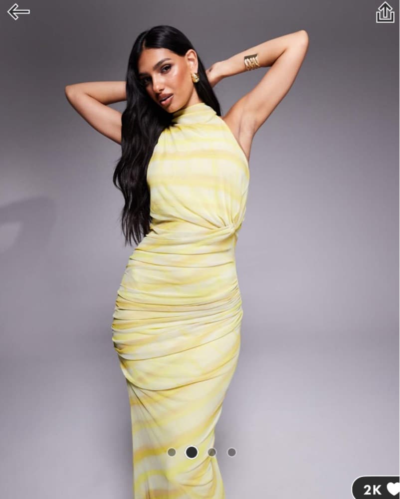 ASOA Stunning Backless Yellow Maxi - Image 2