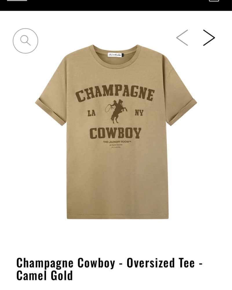 Champagne Cowboy Oversized Tee  - Image 5