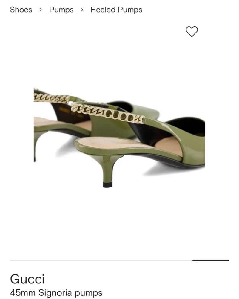 Gucci 45mm Signoria pumps Green - Image 3
