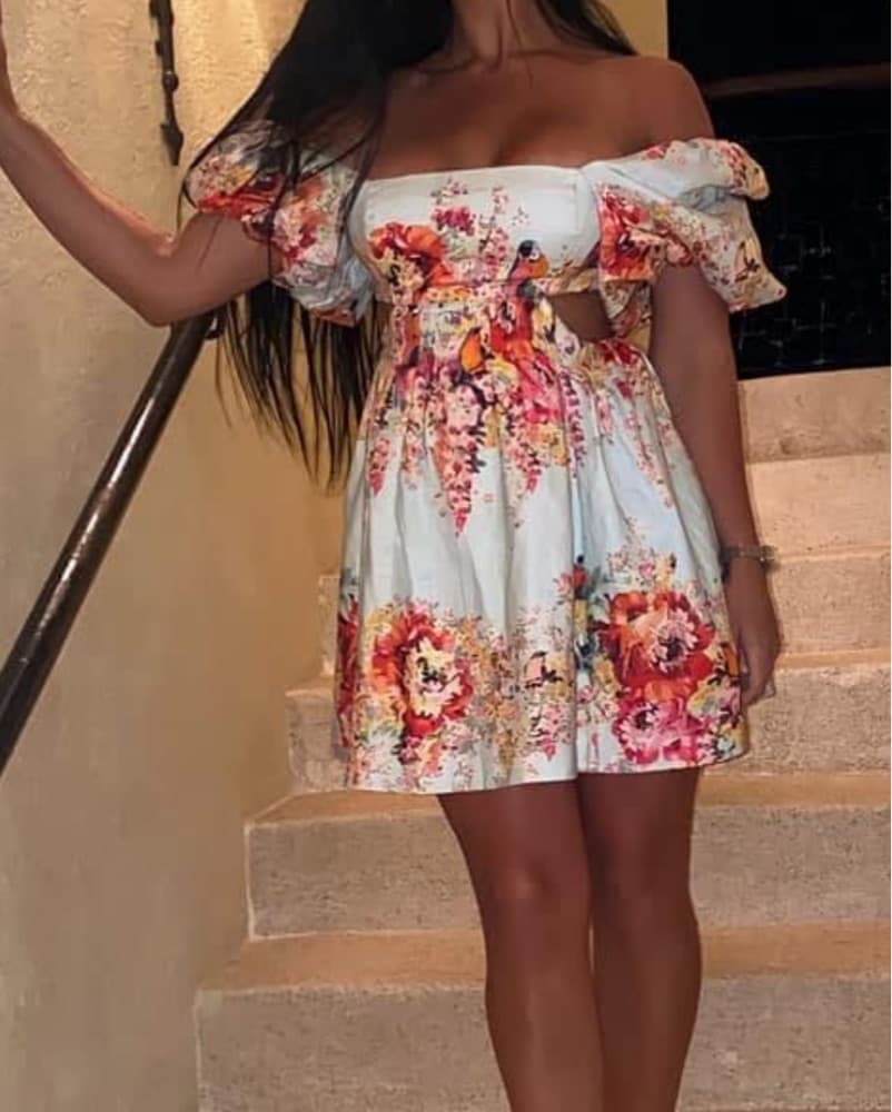 Linen Zimmerman Floral  Minidress - Image 1