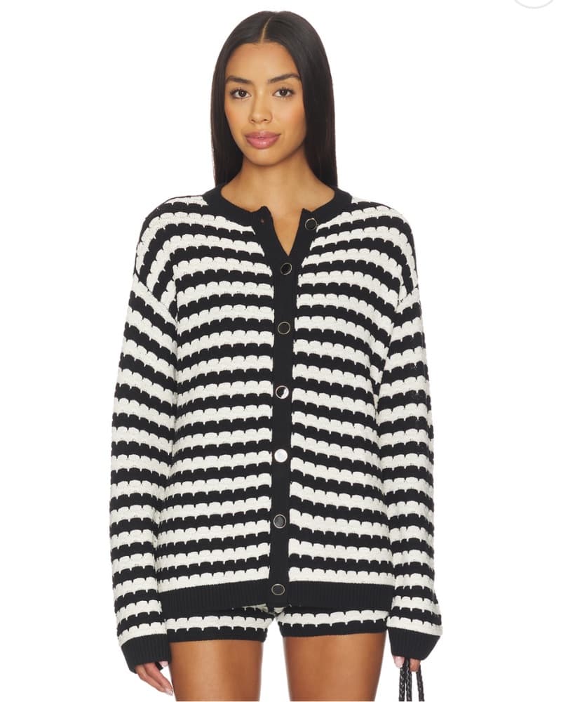 Inez Stripped Cardigan Set - Image 2