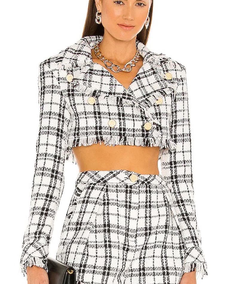 NBD Revolve Franca Tweed Jacket - Image 1