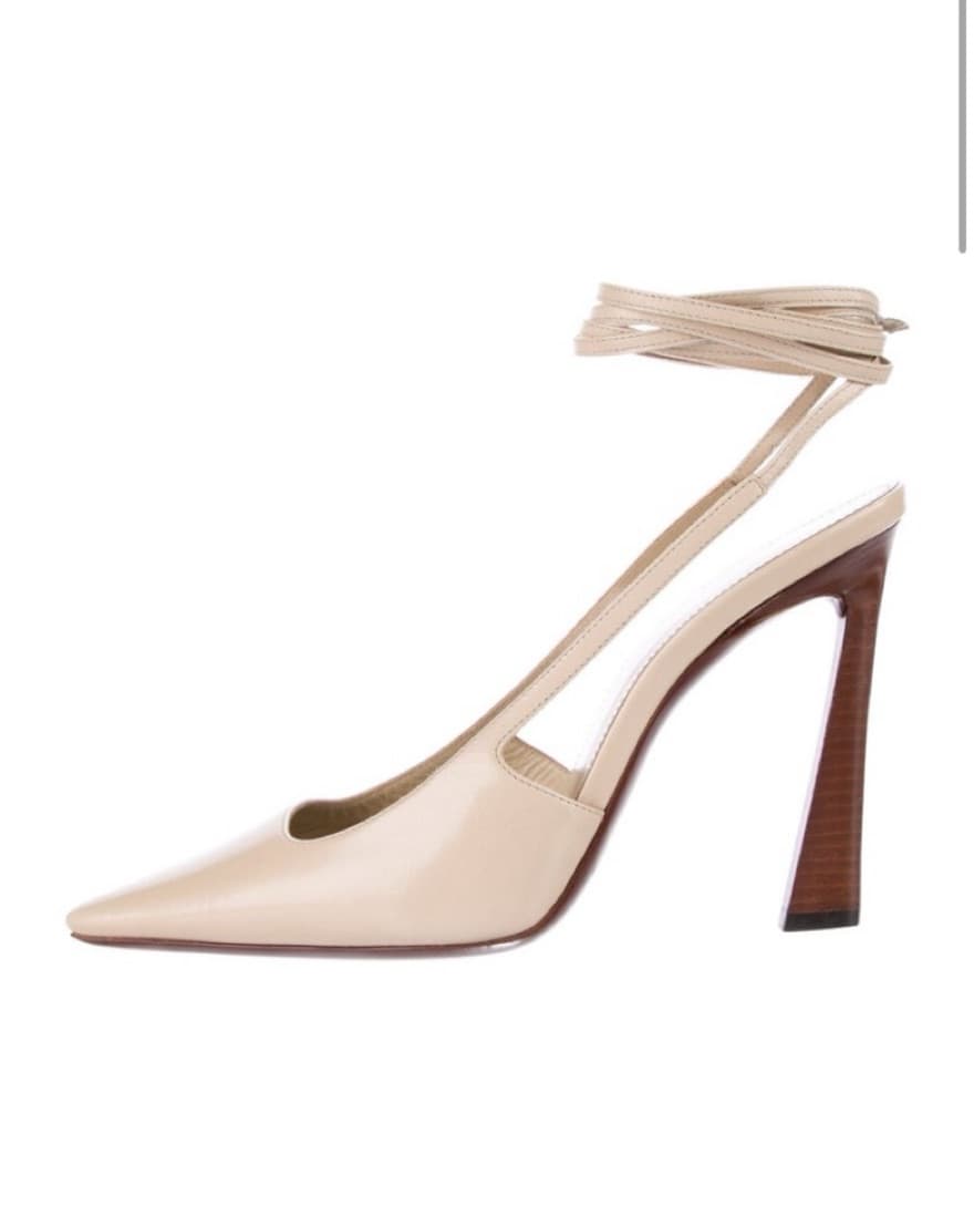 SAINT LAURENT Leather Strappy Pumps - Image 1