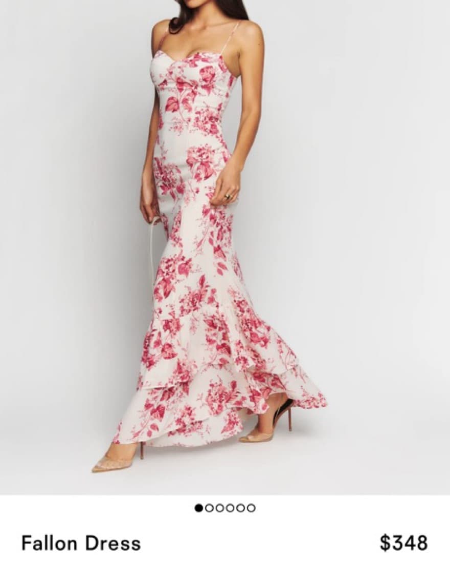 Reformation Fallon Dress In Paris Floral - Image 4