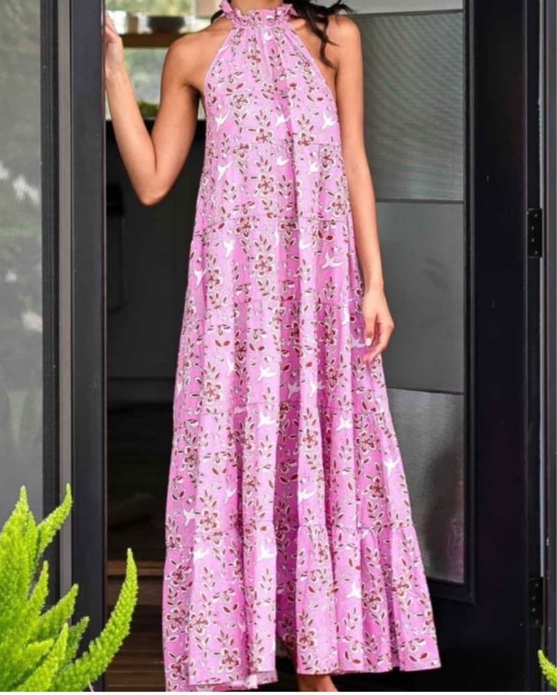 Rhode julia Dress In Pink Eden - Image 1