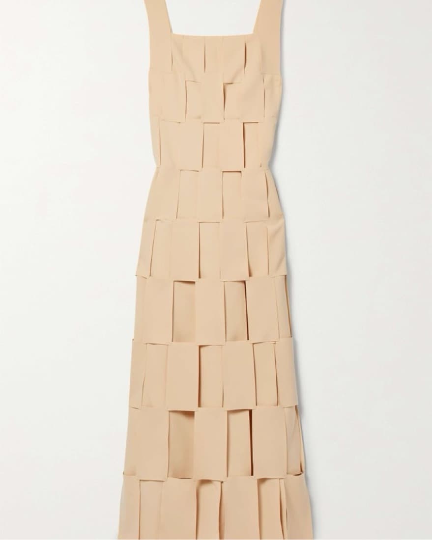 A.W.A.K.E. Mode Paneled Crepe Maxi Dress - Image 3