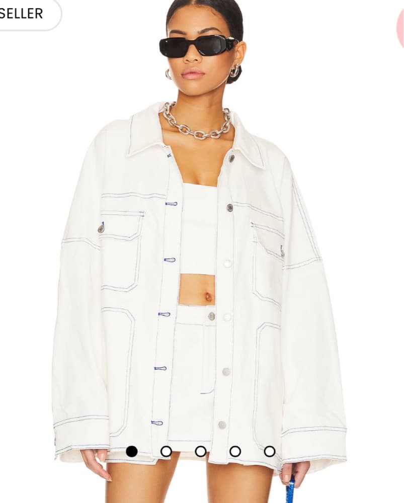 Revolve Cooper White Oversized Jacket - Image 1
