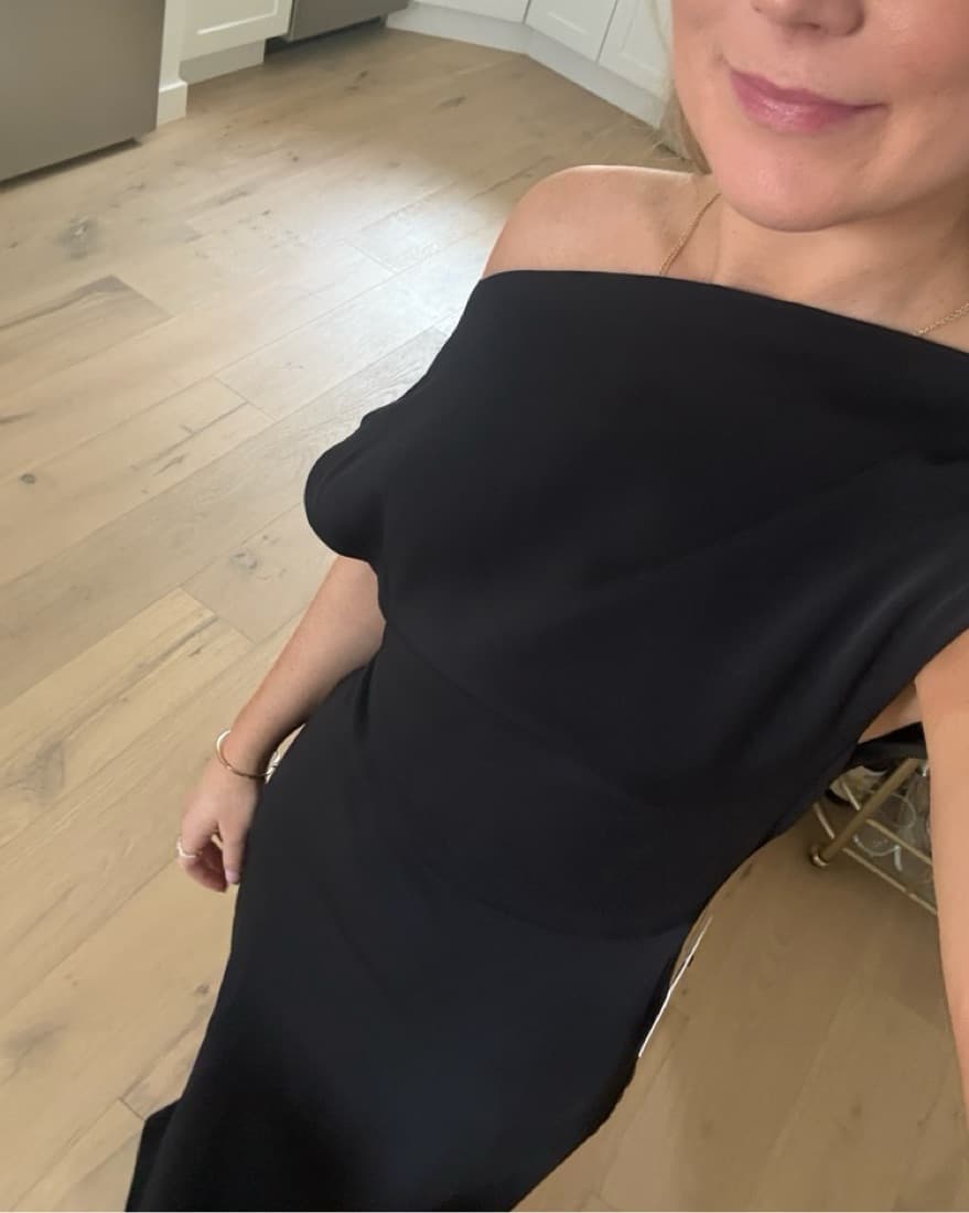 Black Odd Muse Drape Dress - Image 4