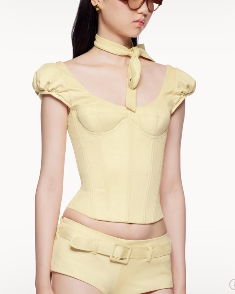 fanci club butter yellow corset  - Image 1