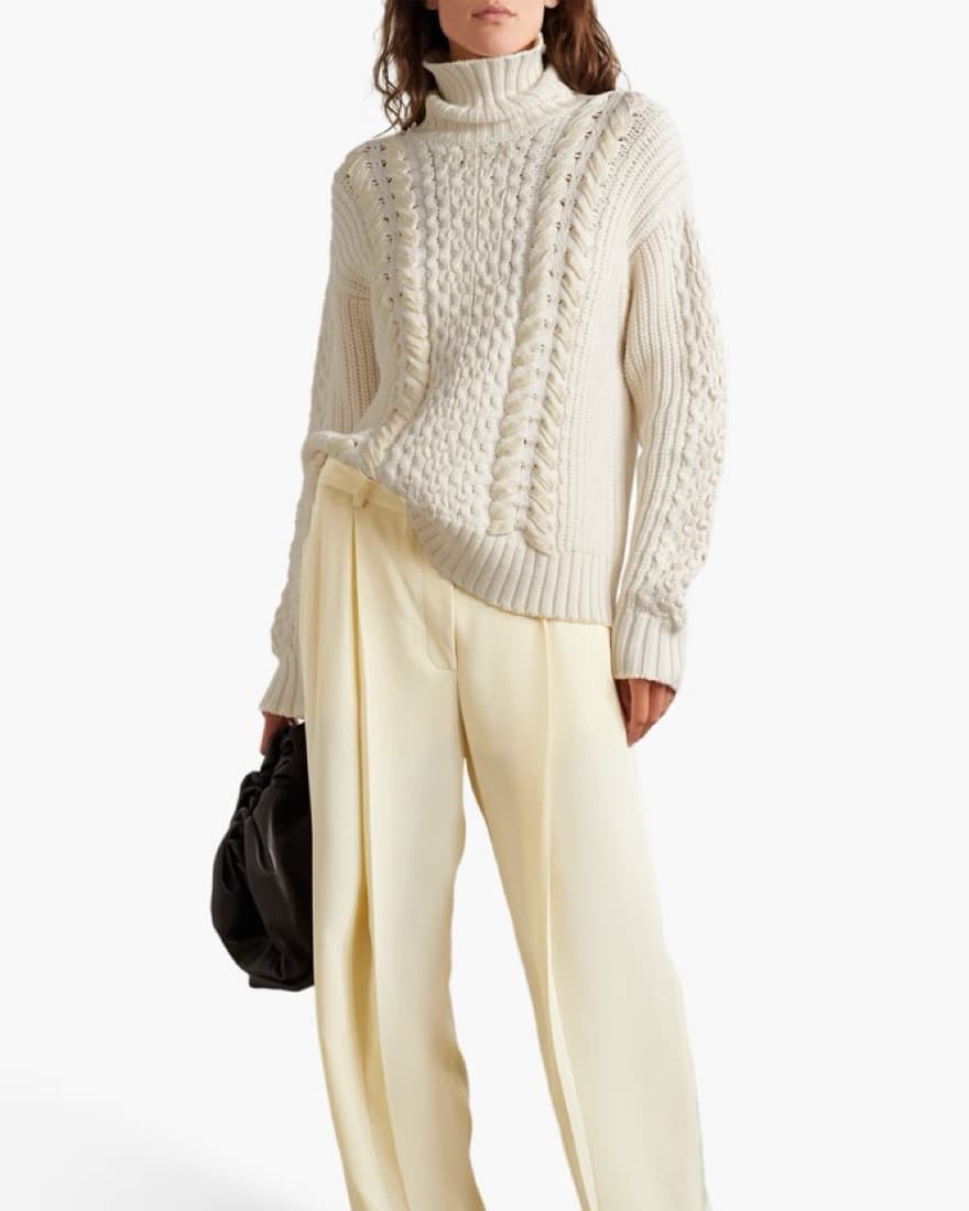 Jason Wu Jacquard-trimmed Sweater - Image 1