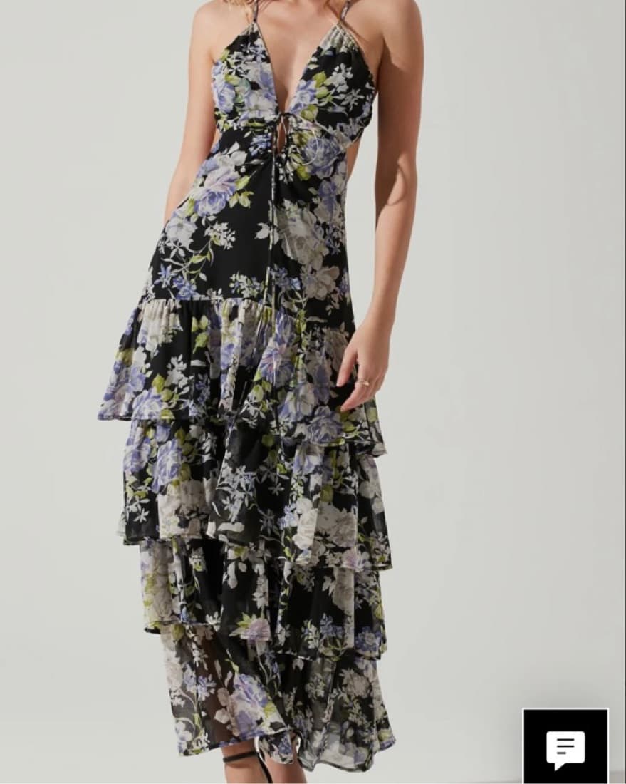 ASTR Floral Tiered Dress - Image 2