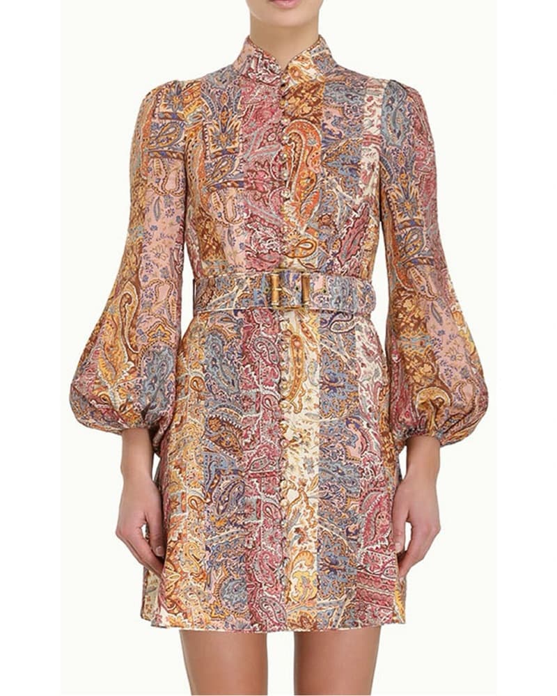 Zimmermann Belted Floral Mini Dress - Image 2