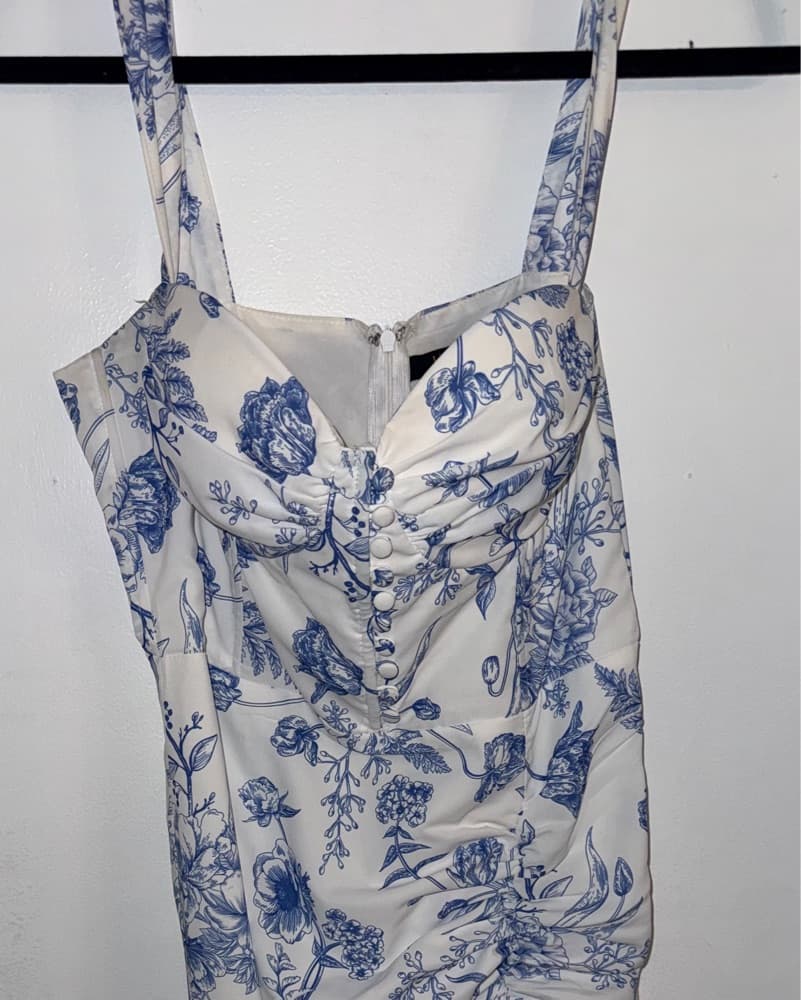 Blue Toile Corset Midi Dress – Vestis M  - Image 2