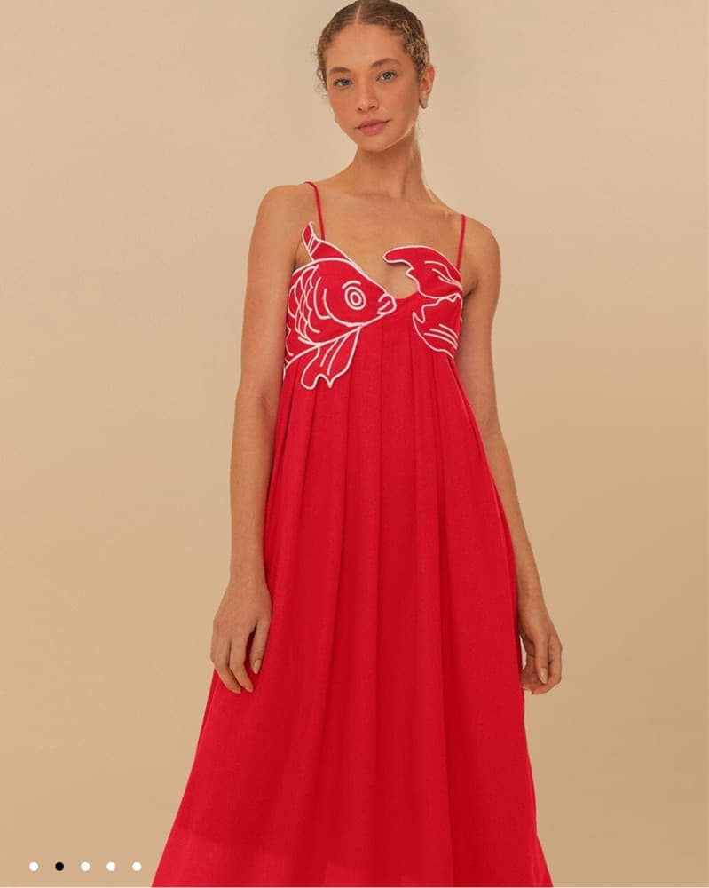 FarmRio Red fish Maxi  - Image 3