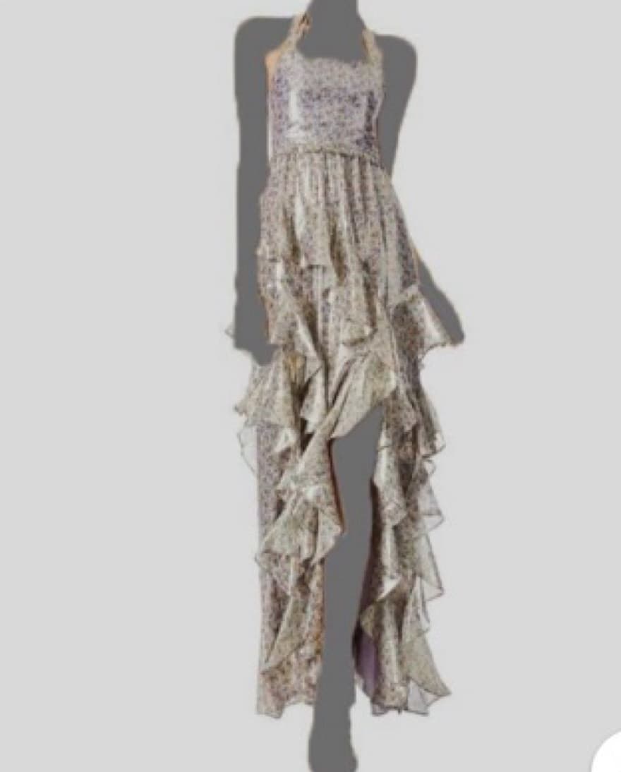 Alice & Olivia Shimmer Halter dress  - Image 2