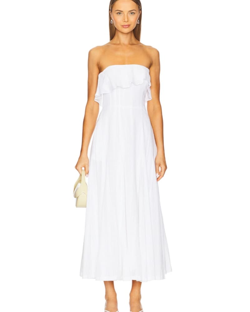 Heartloom White Strapless Maxi Dress - Image 1