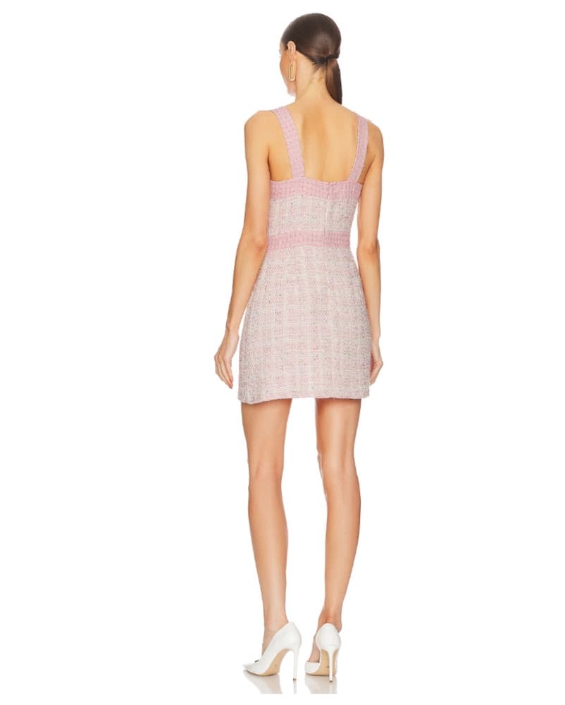 Amanda Uprichard Pink Tweed Dress - Image 5