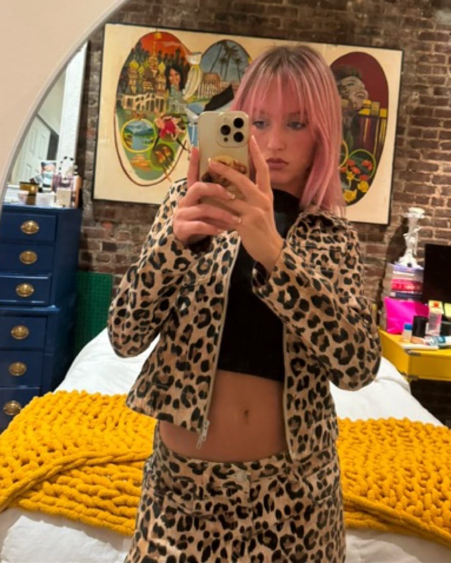 Mango Cheetah Print Denim Set - Image 5