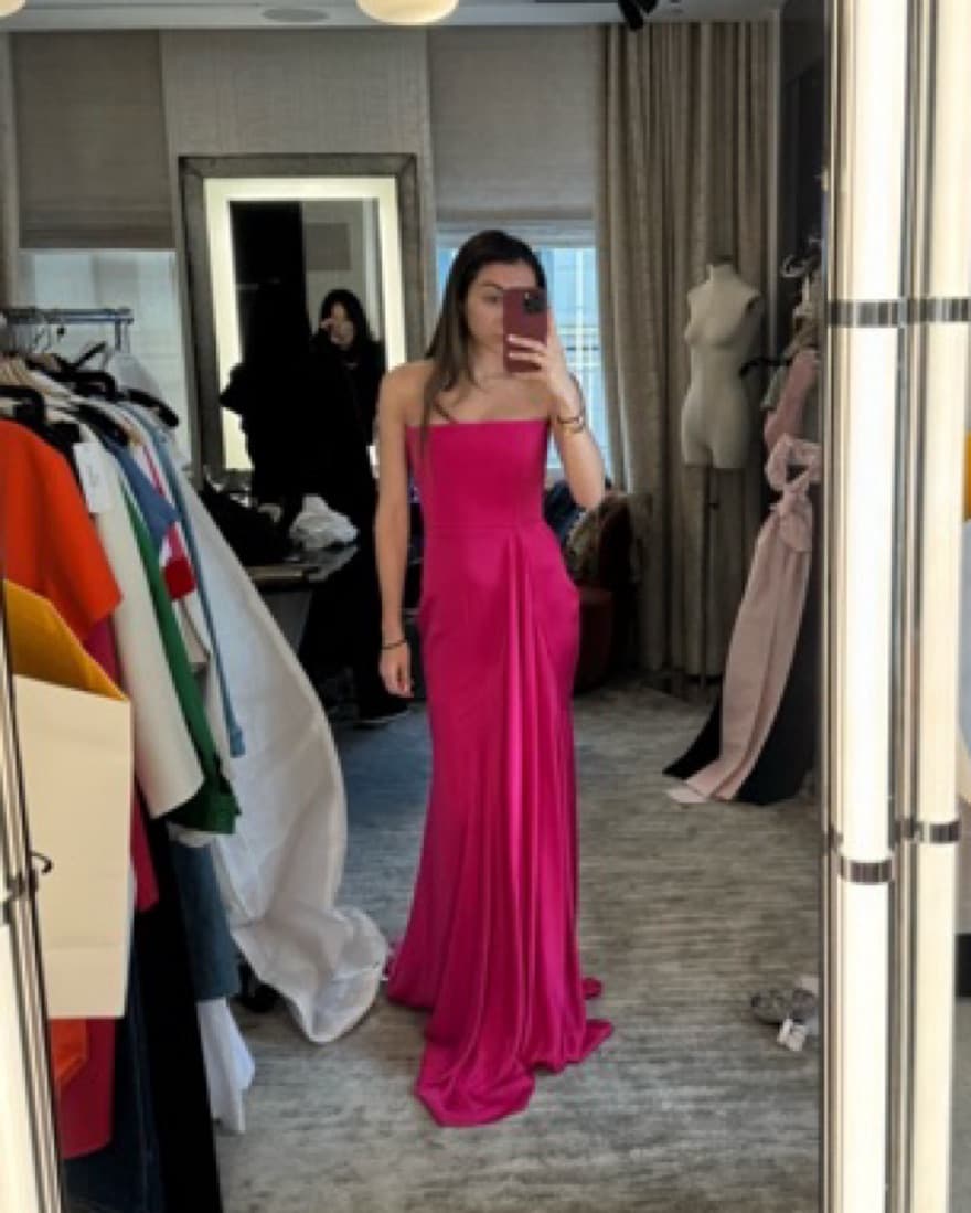 Alex Perry Strapless Gathered Drape Gown - Image 3