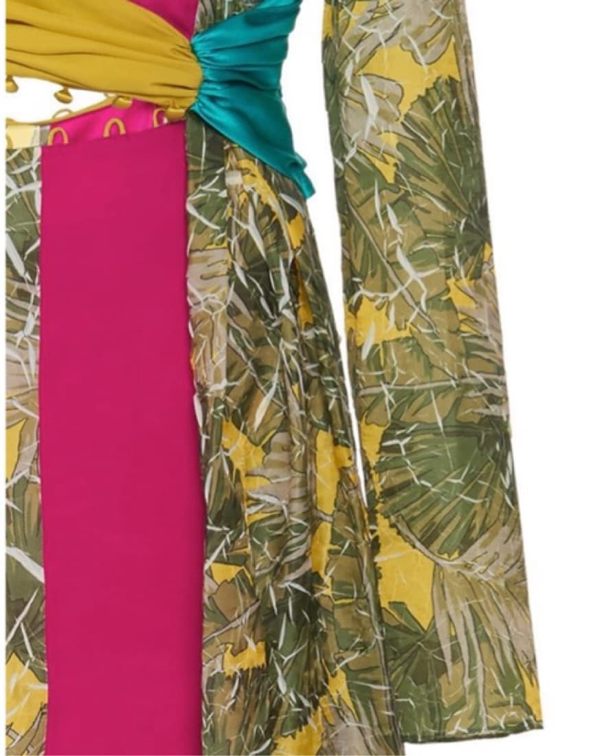 Prabal Gurung Cut-Out Patchwork Dress - Image 4