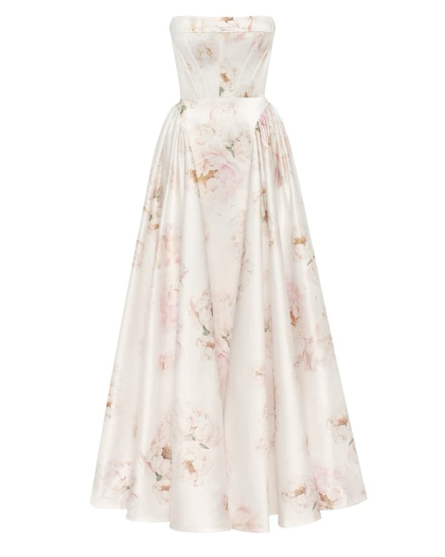 Garden Of Eden - Pink Foral Gown - Image 3